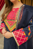 Zahra Ahmad - ST-175 - Navy Blue - Lawn - 3 Piece