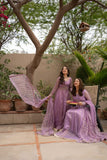 Omal by Komal - HOOR (Frock & Dupatta) - Lavender - Maysuri & Net - 2 Piece