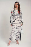 Salahuddin Pasha - Silk Kaftan For Women - White - 1 Piece