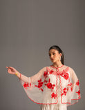 Salahuddin Pasha - Look 9 Silk Jacket For Women - Ivory - 2 Piece