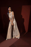 Shahid Chuhan - Silken Trail Organza Jacket For Women - Nude