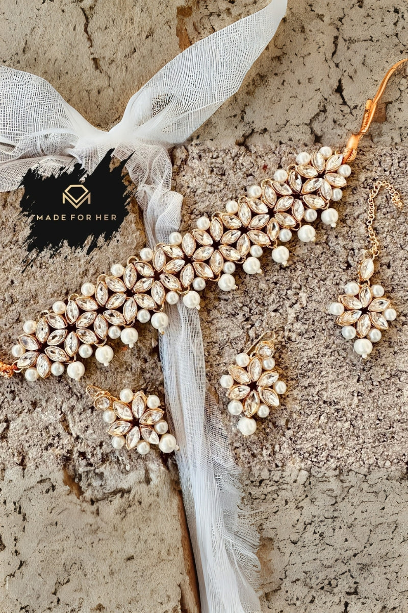 Made for Her - Sang-e-Marmar Kundun Choker Set - WM1008