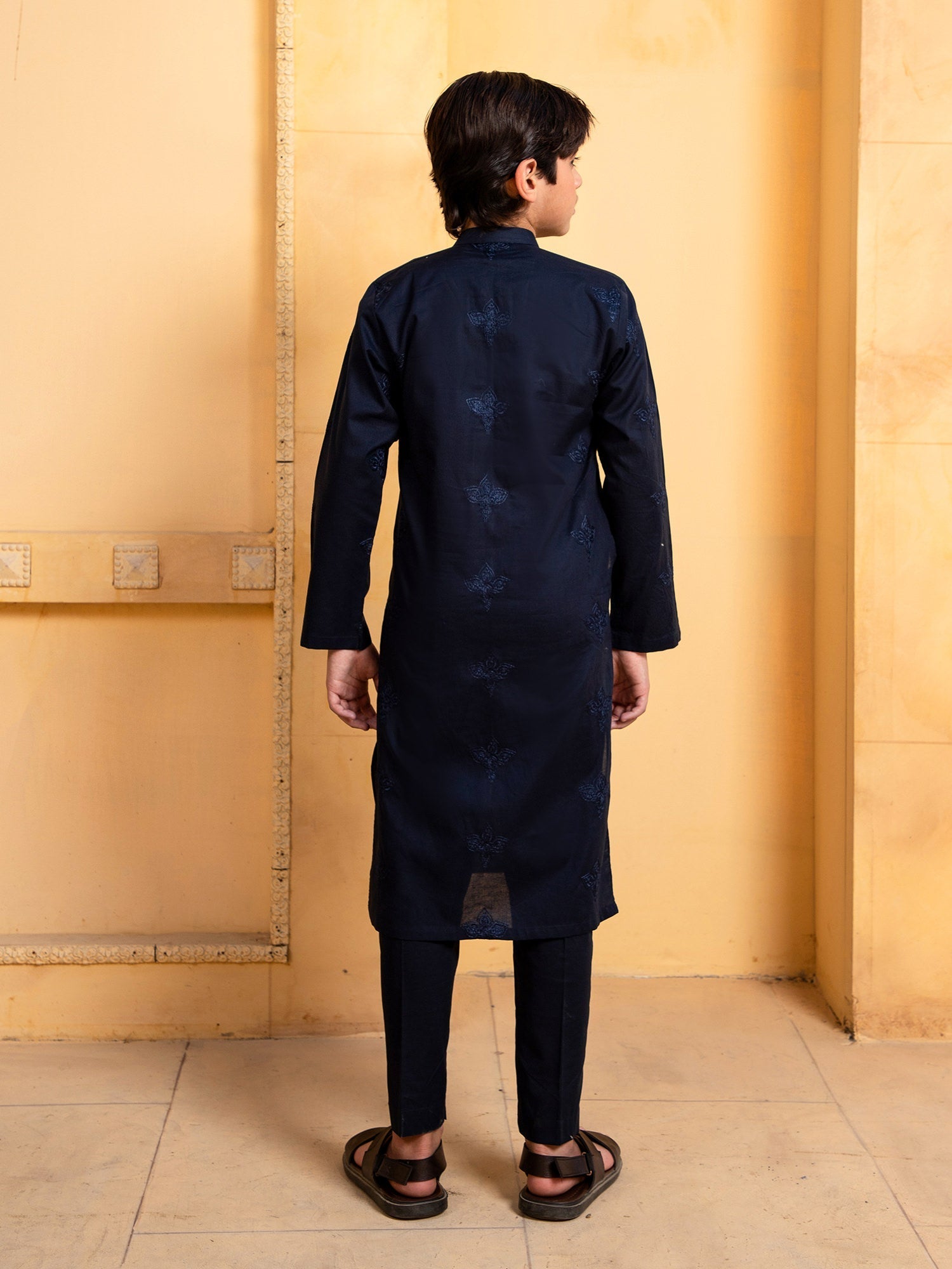 Shahjahan - Blue Embroidered Kutra Trouser - 2 Piece