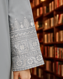 Ayla Studio - Dobby Lawn Neelofar Embroidered Suit For Women - Blue - 2 Piece