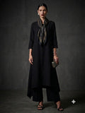 Maheen Khan Blended Crepe Essential Noir Set Black 2 Piece