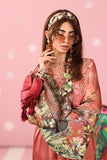 Musferah Saad - Rosewood Safari Printed Silk Kaftaan For Women - 2 piece