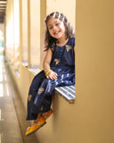 Kidoz Kloset - Stary Night  Block Print Frock For Girl