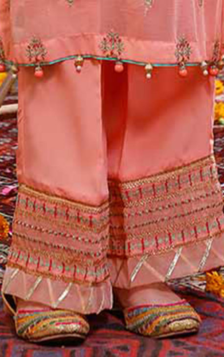 Oaks - Girls' Peach Malai Trouser  - 1 Piece