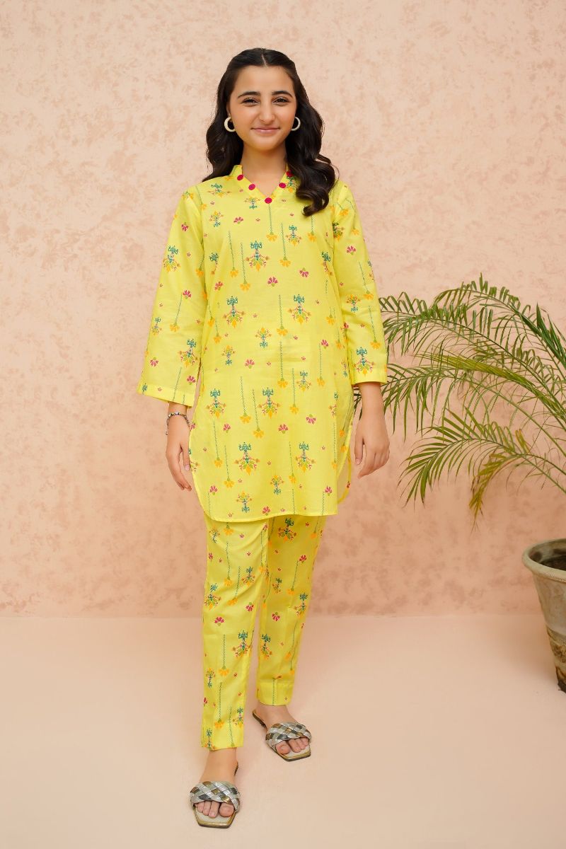 Modest - Yellow Lily - Lawn - Yellow - 2 Piece