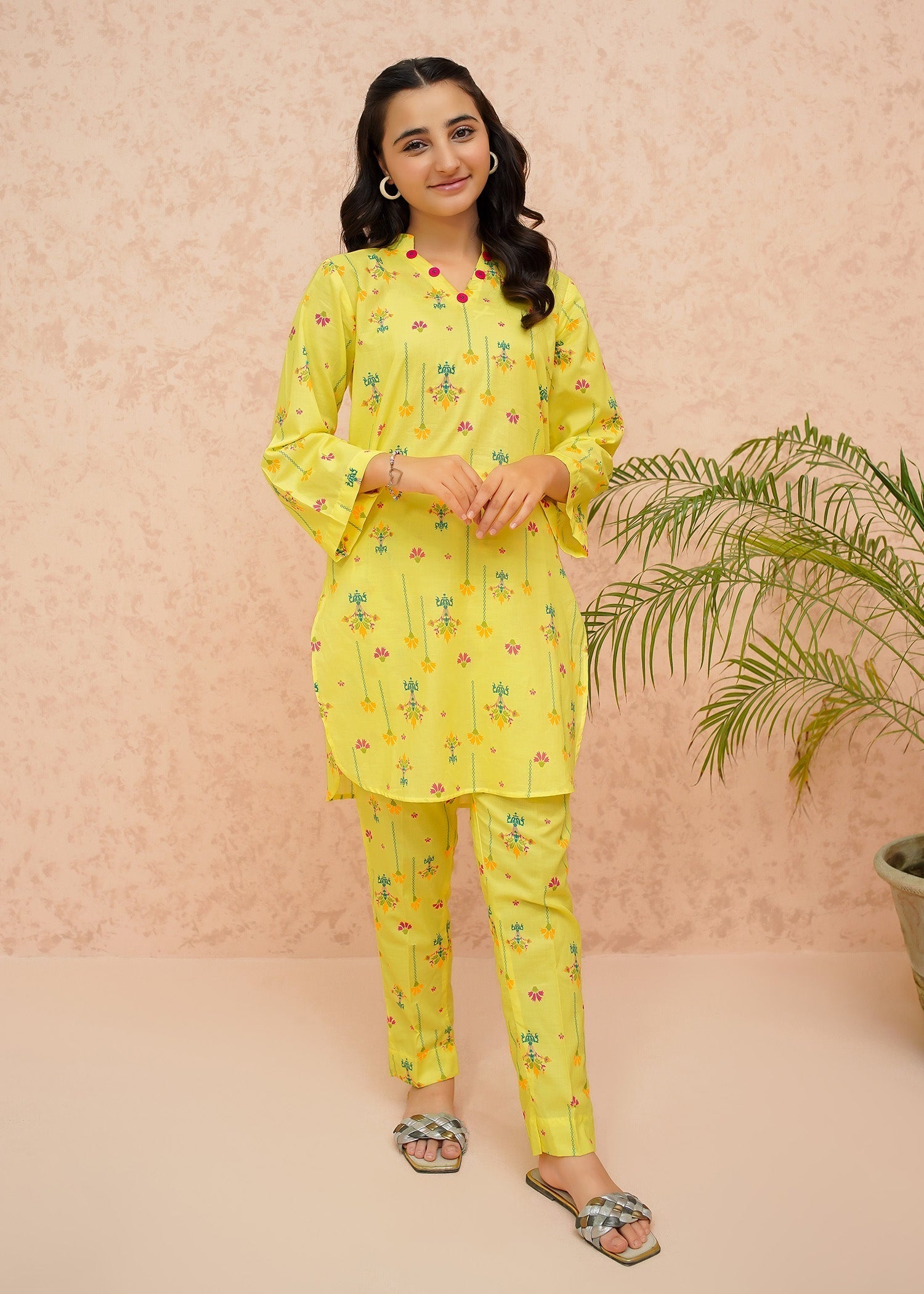 Modest - Yellow Lily - Lawn - Yellow - 2 Piece