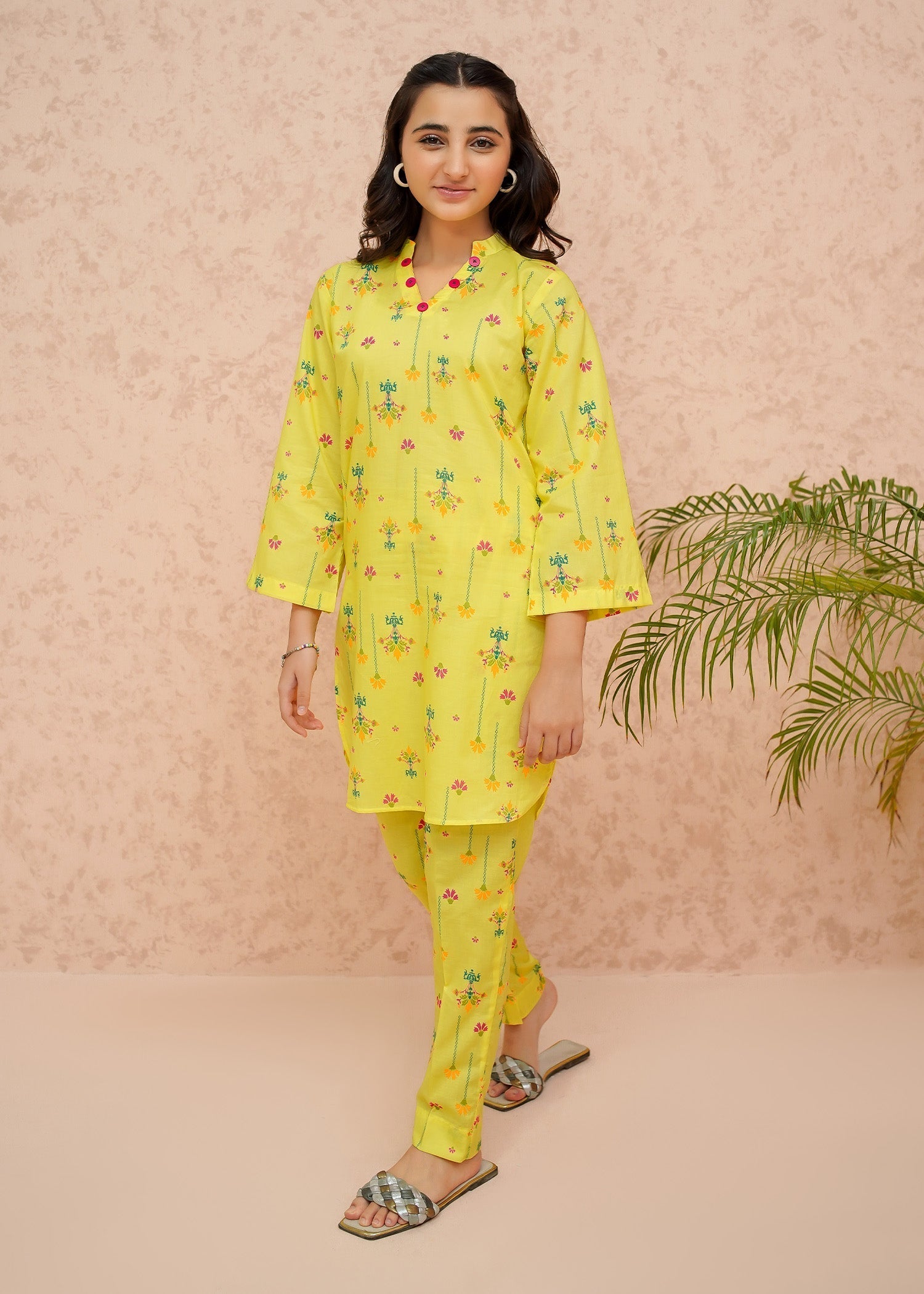 Modest - Yellow Lily - Lawn - Yellow - 2 Piece