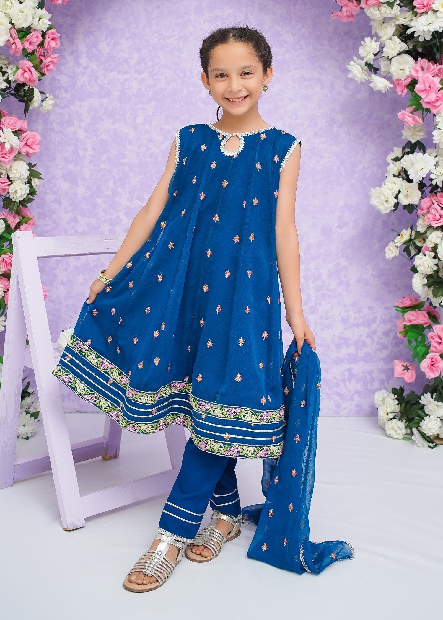 Modest - Zooni - Crinkle - Blue - 3 Piece