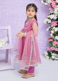 Modest - Net Frock For Girl - Pink - 3 Piece