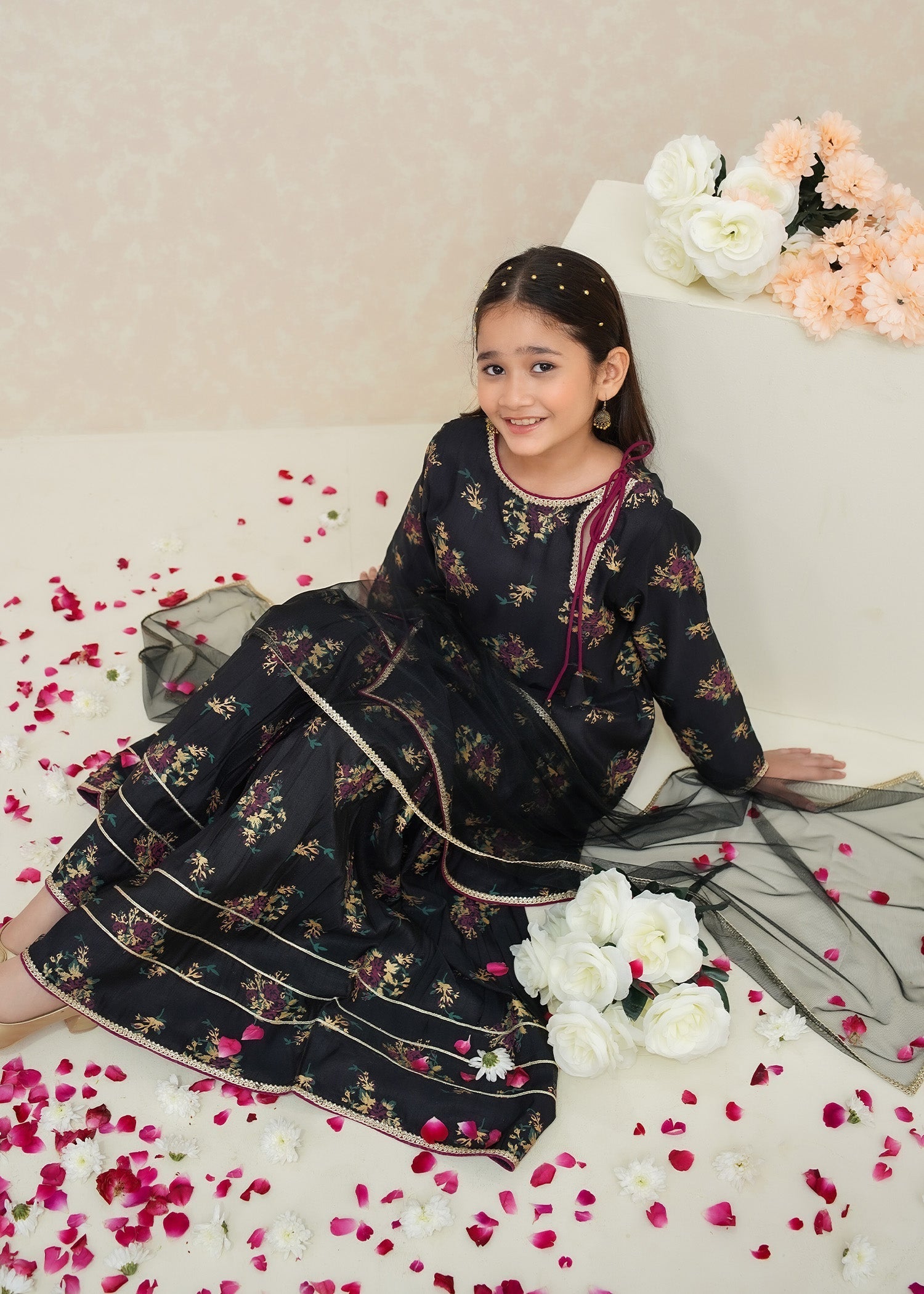 Modest - Siyara - Rawsilk - Black - 3 Piece