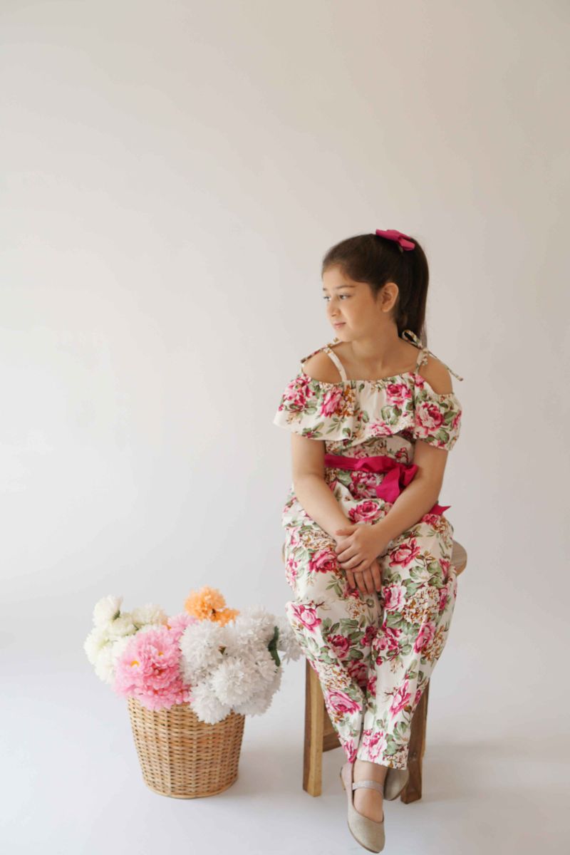 Hummingbirdspk - Magenta Rose Jumpsuit 1 Piece