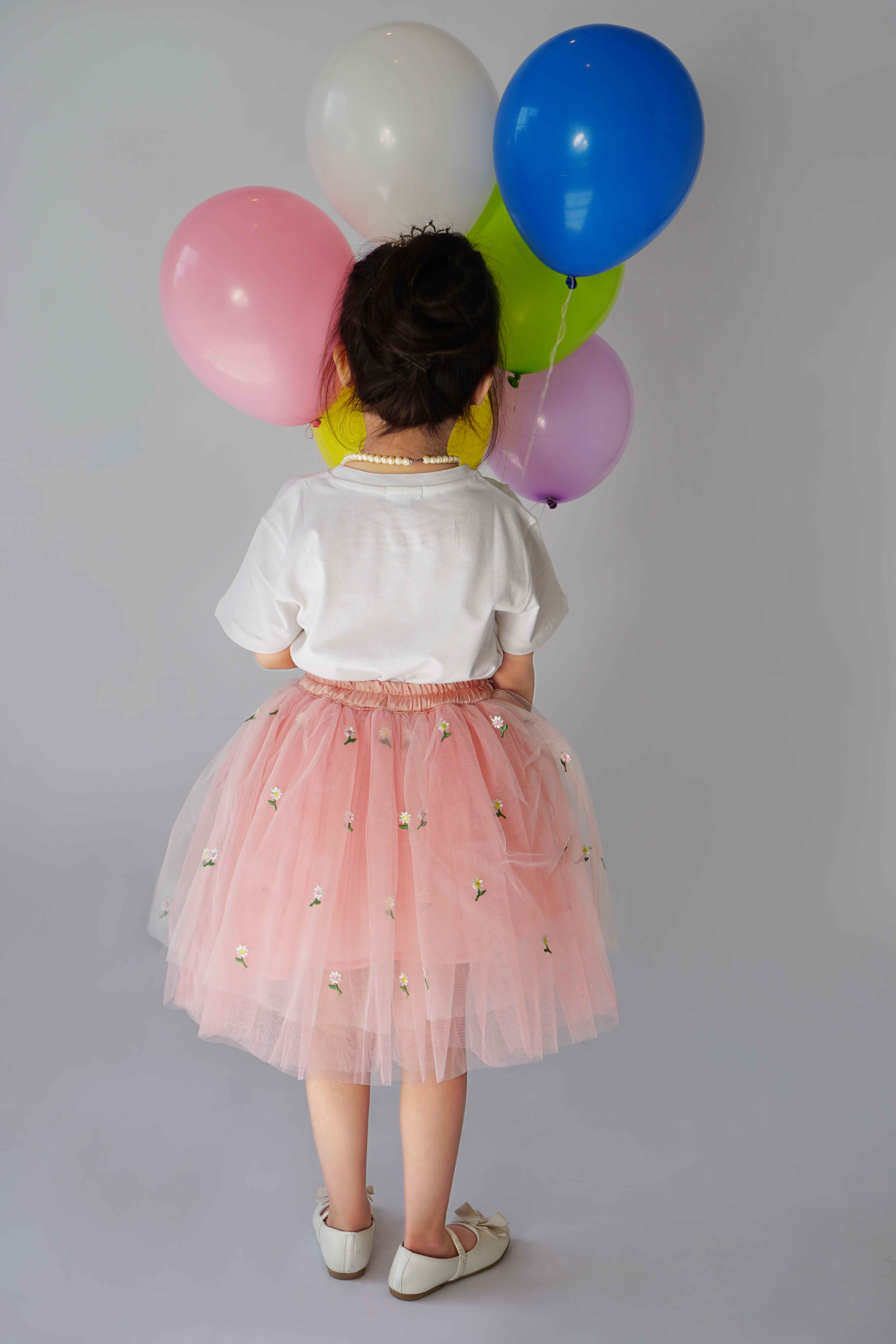 Hummingbirdspk - Ballerina Princess Embroidered Skirt - 1 Piece