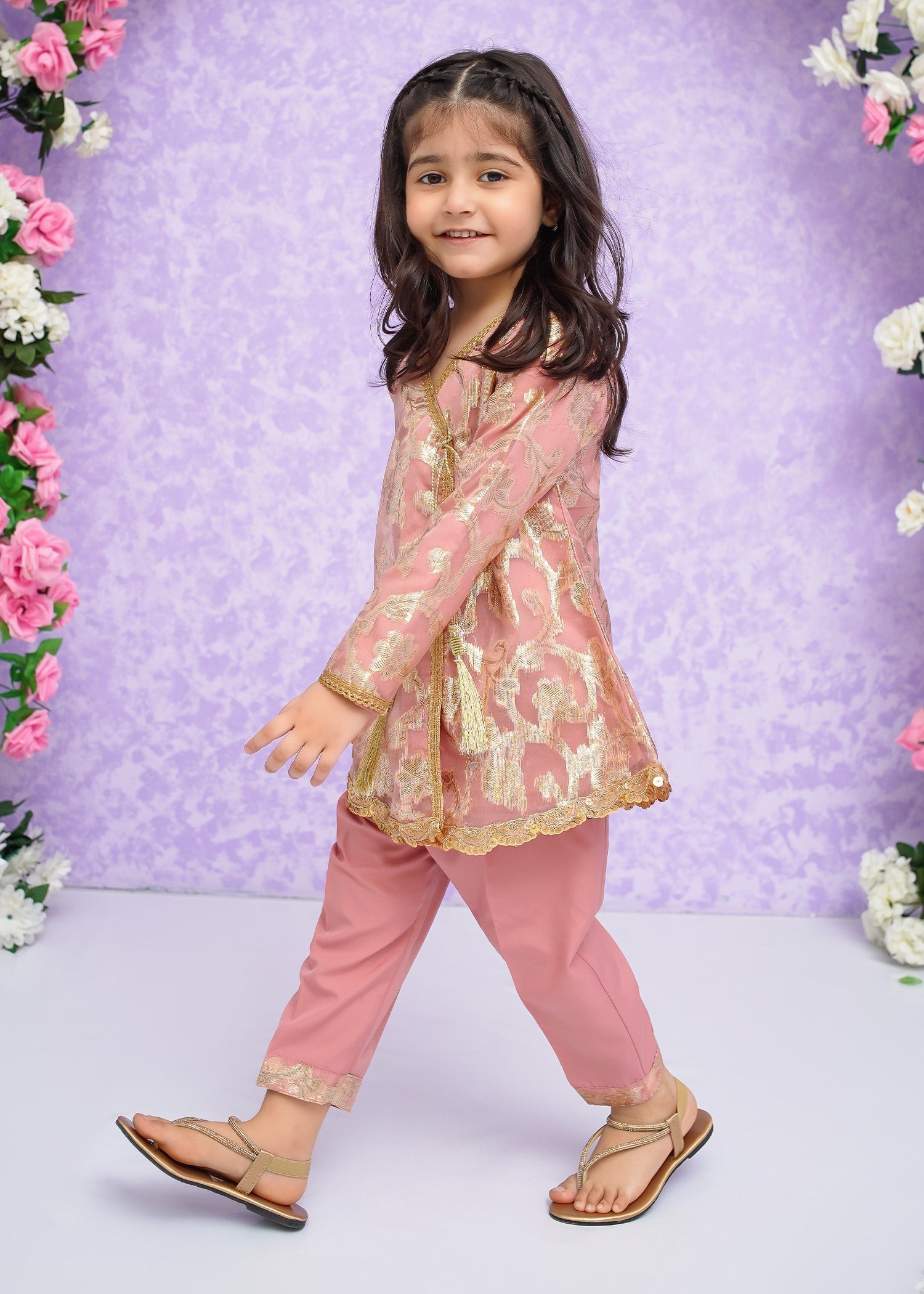 Modest - Hoor - Pink - Banarsi - 2 Piece
