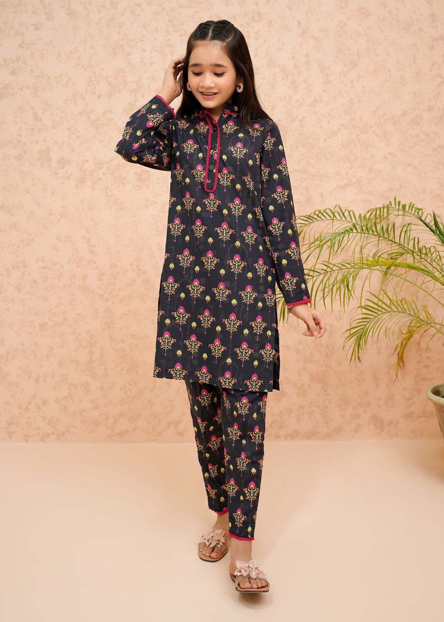 Modest - Black Rose - Lawn - Black - 2 Piece