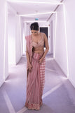 Shahid Chuhan - Rosy Rhapsody Soft Net Saree For Women - Pink