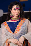 Kaanchi London - Neelofer Raw Silk Suit For Women - Blue - 3 Piece
