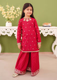 Modest - Embroidered Pink Khaddar Suit For Girl - 3 Piece