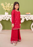 Modest - Embroidered Pink Khaddar Suit For Girl - 3 Piece