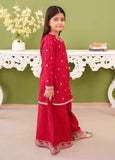 Modest - Embroidered Pink Khaddar Suit For Girl - 3 Piece