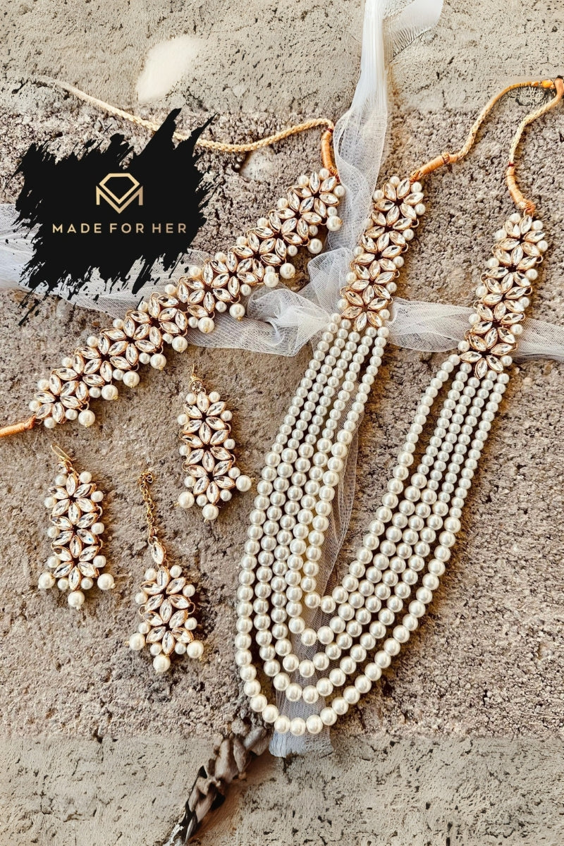 Made for Her - Ethereal Pearl Cascade Set - WM1001