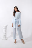 Syah - Co-Ord Set Casual Shirt With Straight Trouser - Pastel Blue - 2 Piece