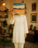 Ayla Studio - Dobby Lawn Chandni Embroidered Suit For Women - Gray - 2 Piece