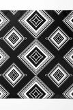 Black Wolf - SQUARES GEOMETRIC SILK ASCOT - Black - 1 Piece
