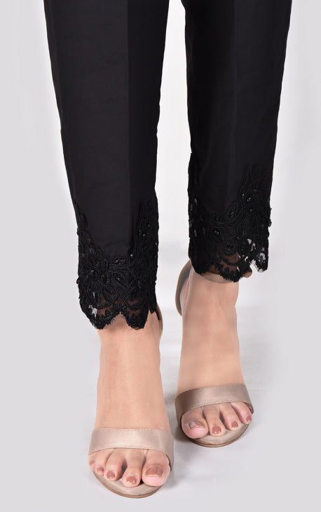 Oaks - Women Black Lawn Trouser  - 1 Piece