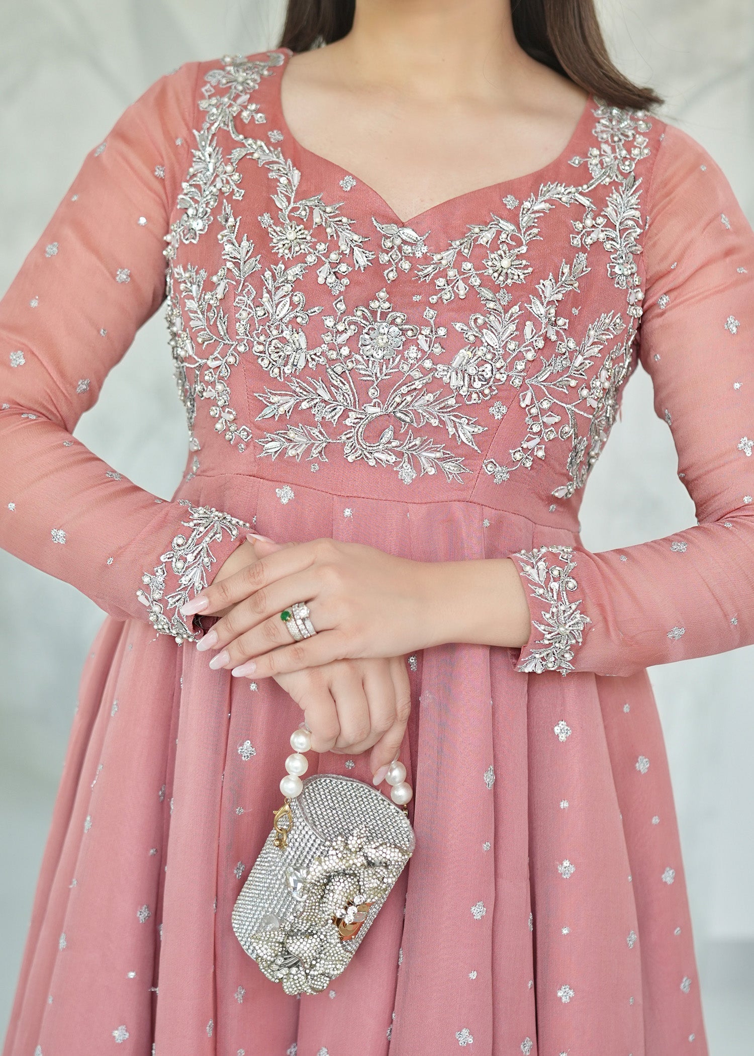 Allure by IH - JOEL - Pink - Chiffon & Katan - 3 Piece