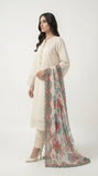 Reema Ahsan - Zima Cora Cotton Suit For Women - Ivory - 3 Piece