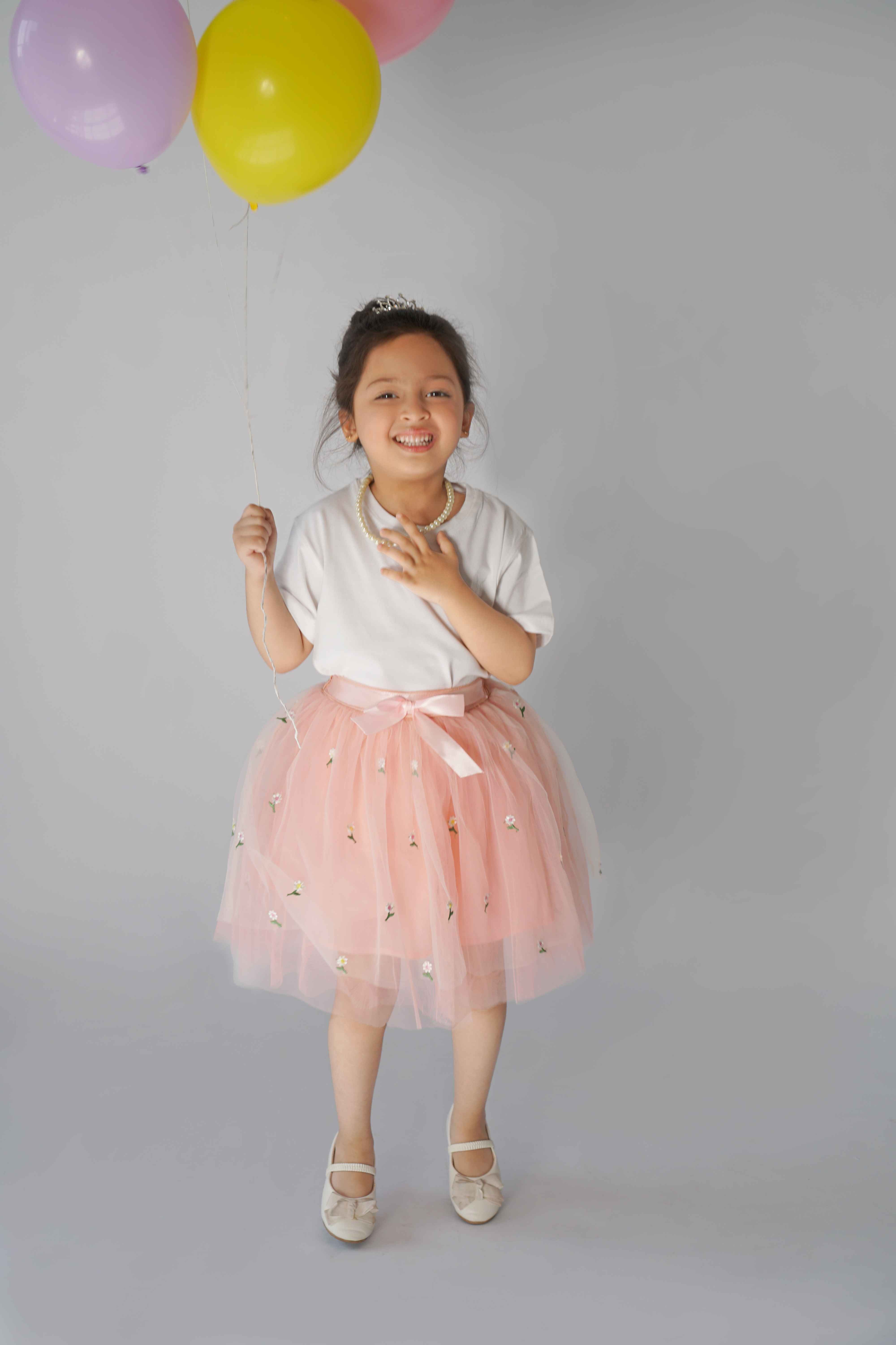 Hummingbirdspk - Ballerina Princess Embroidered Skirt - 1 Piece