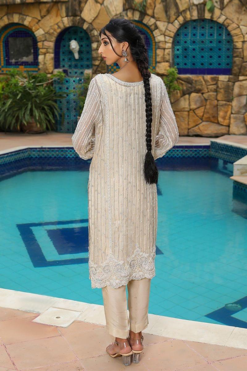 Rizwan Beyg - Ruhena - Chiffon - White - 1 Piece - Studio by TCS