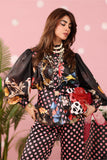 Musferah Saad - Polka Panache Printed Silk Suit For Women - 3 piece