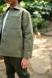 Hummingbirdspk - Moss Green cotton Khaki Jacket - 1 Piece