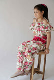 Hummingbirdspk - Magenta Rose Jumpsuit 1 Piece