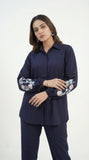 Reema Ahsan - Izzy Lawn Suit For Women - Navy Blue - 2 Piece