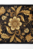Black Wolf - WIILIAM MORRIS GOLD AND BLACK SILK ASCOT - 1 Piece