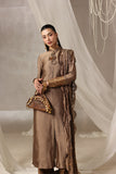 Musferah Saad - Brûlée Tissue Silk Suit For Women - 3 piece