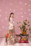Musferah Saad - Imperial Blossom Printed Silk Kaftaan For Women - 2 piece