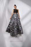 Syah - Hand Painted Skirt With Top - Black - Row Silk - 2 Piece