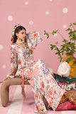 Musferah Saad - Imperial Blossom Printed Silk Kaftaan For Women - 2 piece
