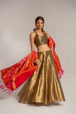 Salahuddin Pasha - Jamawar Lehnga choli For Women - Gold Dust - 3 Piece