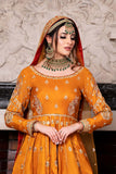 Kaanchi London - Nazneen Raw Silk Pishwas For Women - Orange - 3 Piece