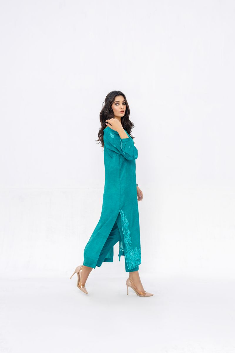 Anayra Amal - Tabeer - Sea Green - Korean Silk - 3 Piece