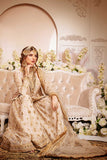Kaanchi London - Malika Charmeuse Silk Gharara For Women - Golden - 3 Piece