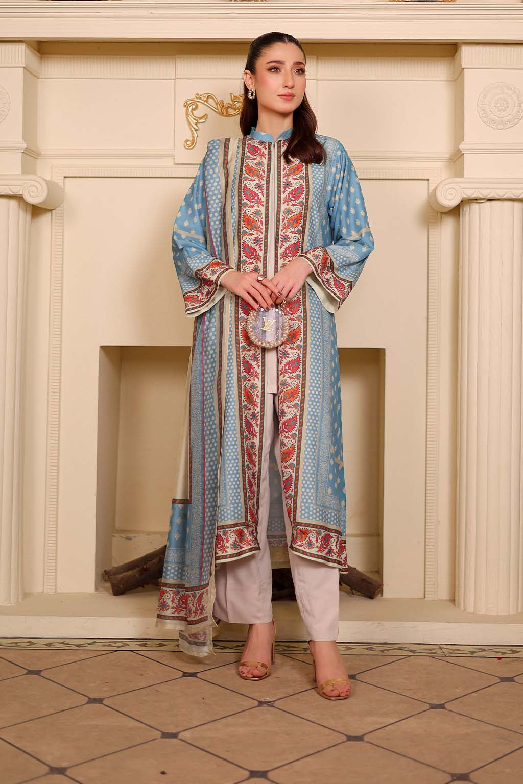 Adwears - Negin Shrug - Aqua Blue - 3 Piece